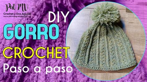 Gorro Con Pompon Tejido A Crochet 💖 Tutorial En Español