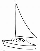 Coloring Pages Yacht Preschoolers Color Transportation Preschool Printable Toddlers sketch template