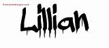 Lillian Name Graffiti Tattoo Lilian Designs Names Lettering Tag Freenamedesigns sketch template