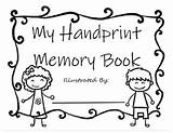 Memory Book Handprint Preview sketch template