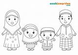 Coloring Muslim Anak Ramadan Papan Pilih sketch template