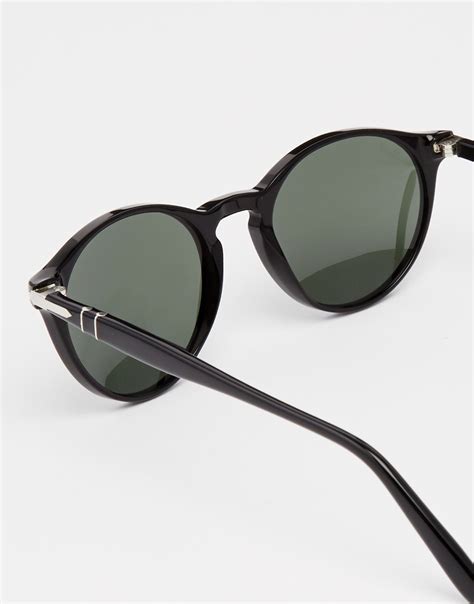 Persol Round Sunglasses In Black For Men Lyst