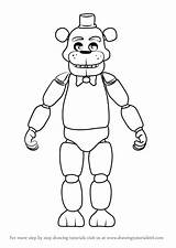 Freddy Fazbear Nights Five Draw Coloring Step Drawing Fnaf Pages Drawingtutorials101 Tutorials Freddys Drawings Learn Tutorial Toy Kids Foxy Printable sketch template