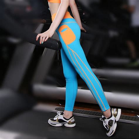 new move brand sex high waist stretched sports pants gym clothes
