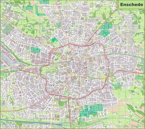 large detailed map  enschede ontheworldmapcom