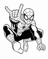 Spiderman Superhero Aranha Colorir Identical Adults Coloringfolder sketch template