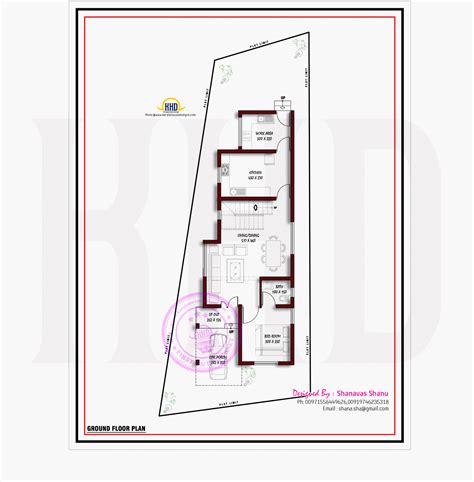 flat roof modern villa  floor plan home kerala plans