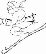 Skiing Coloring Santa Printactivities Downhill Appear Printables Printed Navigation Print Only Kids When Will Do sketch template