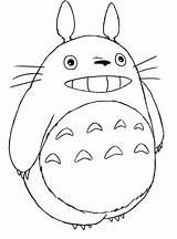 Totoro Coloring sketch template