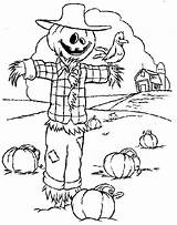 Coloring Scarecrow Pages Kids Printable Fall Halloween Print Color Scary Getcolorings Colour Drawings Adult Crafts Activities sketch template