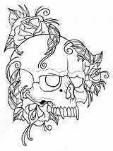 Coloring Skull Fang Pages Tattoo Sharp Coloring4free Drawing Printable Roses Grim Scary Reaper Men Getdrawings sketch template