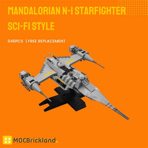 mandalorian   starfighter sci fi style moc  star wars