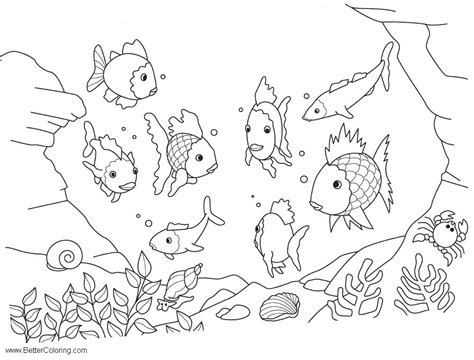 sea coloring pages ocean life fishes  printable