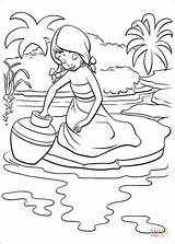 Coloring Indian Girl Pages Printable Silhouettes Drawing sketch template