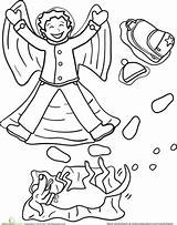 Snow Angel Coloring Pages Getcolorings sketch template