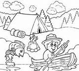 Coloring Pages Fishing Scouts Boy Camping Going Hiking Scout Cub Summer Color Print Tocolor Man Kids Colouring Printable Sheets Getcolorings sketch template