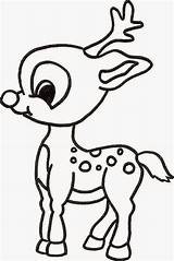 Reindeer Colouring Pages Cute Color Coloring sketch template