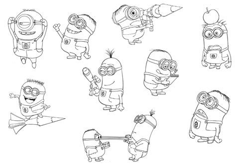 despicable   minions coloring pages printable  kids