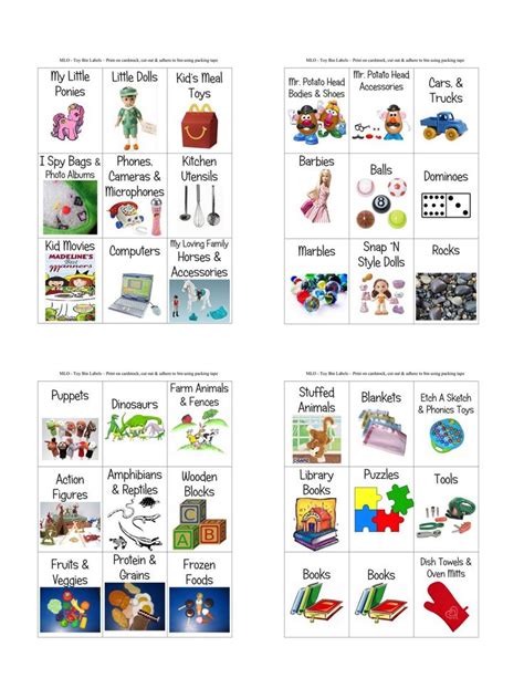 toy labels  printables images  pinterest day care