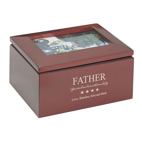 personalized keepsake box  picture frame  dad