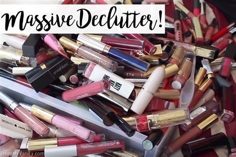 massive makeup collection and declutter fall 2017 from my vanity
