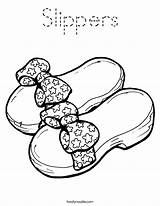 Coloring Shoes Sandals Slippers Pink Shoe Girls Pages Printable Summer Buckle Outline Kids Template Print Twistynoodle Built California Usa Gif sketch template