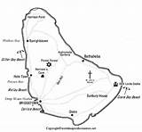Barbados Map Blank Printable Labeled Pdf sketch template