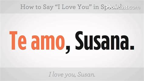How To Say I Love You Spanish Lessons Youtube