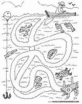 Maze Boat Kids Coloring Pages Printable 1800 Activity 2294 Activities Mazes Worksheet sketch template