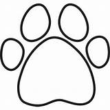 Paw Prints Clipart Dog Print Coloring Clip Pages sketch template