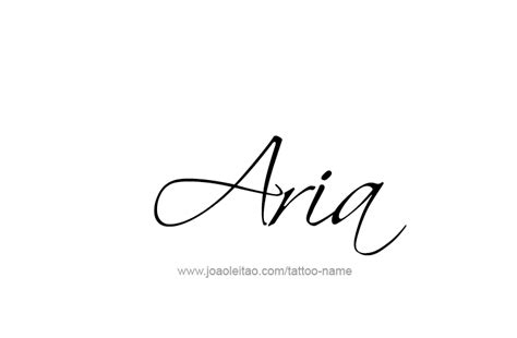 aria name tattoo designs