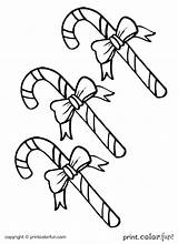 Candy Canes Coloring Pages Printable Cane Christmas Kids Print Printables Color Fun Card Bows Three Cards Popular Getcolorings Printcolorfun Ready sketch template