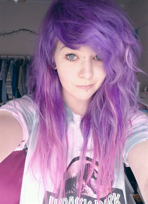 Ll Emo Hair Ll Hair Color Pastel Coloured Hair Purple Hair Green