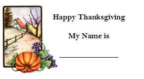 happy thanksgiving  printable  tags  turkey day