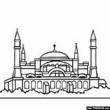 Hagia Istambul Thecolor sketch template