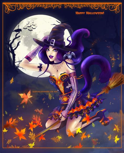 Deviantart Happy Halloween Witches Horror Art Witch Art