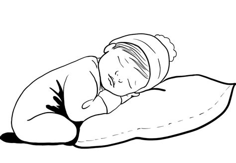 baby sleeping coloring page  printable coloring pages  kids