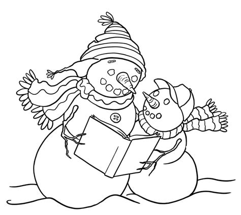 snowman family coloring pages  getcoloringscom  printable