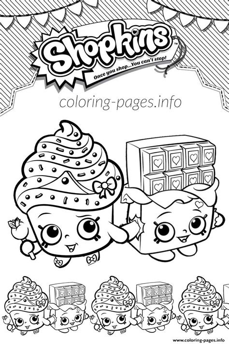 shopkins cupcake queen cheeky chocolate love coloring pages printable