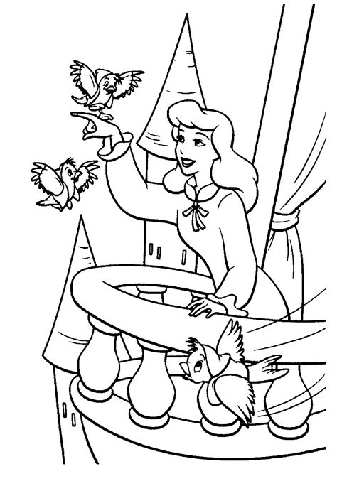 cinderella disney princess coloring pages