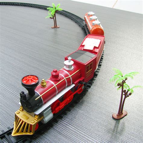 kids electric railway train toys classical enlighten train track  pcs