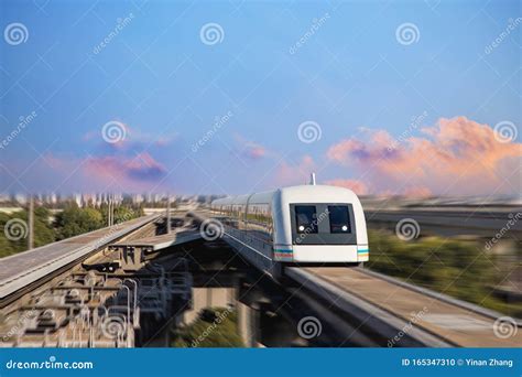 shanghai maglev train stock photo image  pudong china