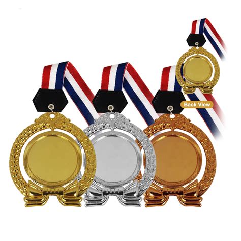 metal hanging medal gold silver bronze itrophy