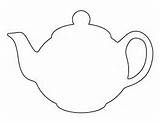 Teapot Applique Outline Teekanne Clipart Teapots Colouring Patternuniverse Kaffeekanne Cups Nähen Falten Geschenke Kinderbuch Selbstgemachte Nähmuster Verzierung Bücher Scrapbooking Malvorlage sketch template