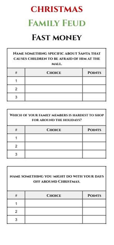 christmas family feud game holiday game printable family etsy