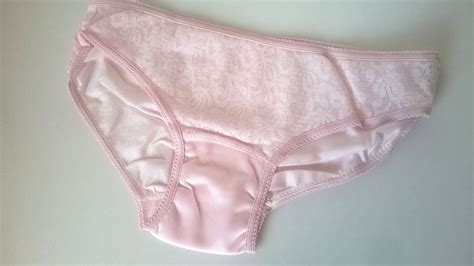 ladies or teen girls silky pink nylon lace 1960 s panties knickers s 8