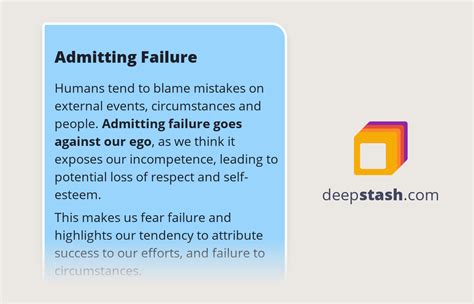 admitting failure deepstash