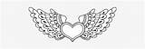 Coloring Alado Corazon Wings Heart Nicepng sketch template