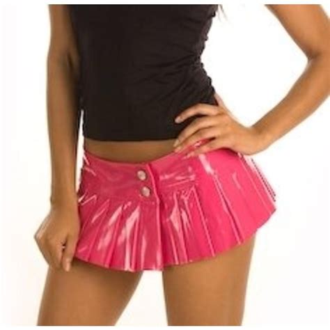 sexy pink pvc pleated micro mini skirt nwts forplay micro tiny vinyl