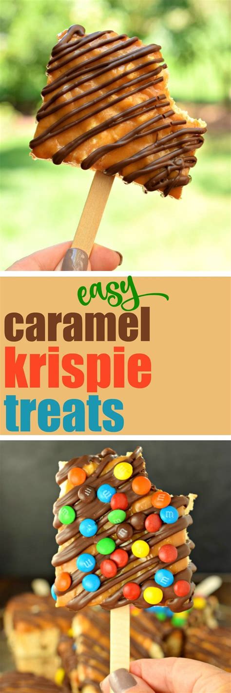 Easy Gourmet Caramel And Chocolate Rice Krispie Treats